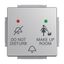2059 UC-83 Bell push-switch DND / MUR insert for Switch/push button Single push button with LED 3gang aluminium silver - 63x63 thumbnail 5