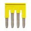 Cross bar for terminal blocks 6.0 mm² screw models, 4 poles, Yellow co thumbnail 1
