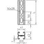 MS4142P6000FT Profile rail perforated, slot 22mm 6000x41x42 thumbnail 2