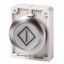Illuminated pushbutton actuator, RMQ-Titan, flat, momentary, White, inscribed, Front ring stainless steel thumbnail 2