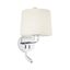 MONTREAL CHROME WALL LAMP WITH READER BEIGE LAMPSH thumbnail 2