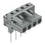 Female connector for rail-mount terminal blocks 0.6 x 1 mm pins angled thumbnail 1