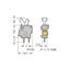 Stackable PCB terminal block push-button 2.5 mm² gray thumbnail 4