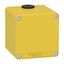 Harmony XAP, XB2 SL, Empty control station, zinc alloy, yellow, M20, undrilled, 80 x 80 x 77, UL cULus thumbnail 1