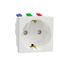 Socket-outlet, New Unica, mechanism, 2P + E, 16A, Schuko, with shutter, screwless terminals, glossy, untreated, white thumbnail 2