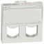 Faceplate Mosaic - for double Systimax connector - 2 modules - white thumbnail 2