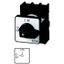 On-Off switch, P1, 25 A, centre mounting, 3 pole + N, 1 N/O, 1 N/C, with black thumb grip and front plate thumbnail 1