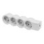 MOES STD SCH 4X2P+E WITHOUT CABLE WHITE/GREY thumbnail 2