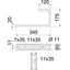 TPD 345 FT Wall and ceiling bracket TP profile B345mm thumbnail 2