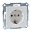 SCHUKO socket-outlet, screw terminals, polar white, glossy, System M thumbnail 3