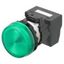 M22N Indicator, Plastic flat, Green, Green, 24 V, push-in terminal thumbnail 1