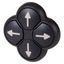 Position pushbutton, RMQ-Titan, Actuators non-flush, momentary, black, 4-fold, opposing pushbuttons not mechanically interlocked, Bezel: black, arrow thumbnail 2