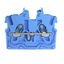 2-conductor ground terminal block with lever and Push-in CAGE CLAMP® 4 thumbnail 1