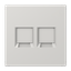 Centre plate for MJ f. 2 sockets LS1969-2WELG thumbnail 1