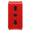 ITALIAN STANDARD SOCKET-OUTLET 250V ac - FOR DEDICATED LINES - 2P+E 16A DUAL AMPERAGE - P17-11 - 1 MODULE - RED - PLAYBUS thumbnail 1