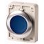 Illuminated pushbutton actuator, RMQ-Titan, flat, momentary, Blue, blank, Front ring stainless steel thumbnail 2