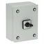 On-Off switch, P1, 40 A, 3 pole + N, surface mounting, with black thumb grip and front plate, in steel enclosure thumbnail 14