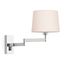 ARTIS ARTICULATED CHROME WALL LAMP BEIGE LAMPSHADE thumbnail 2