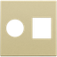 Finishing set for single coaxial connection and network connection RJ4 thumbnail 2