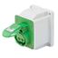 10° ANGLED SURFACE-MOUNTING SOCKET-OUTLET - IP44 - 3P 32A 20-25V and 40-50V 401-500HZ - GREEN - 11H - SCREW WIRING thumbnail 2