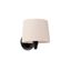 SAMBA BLACK WALL LAMP E27 BEIGE LAMPSHADE ø215*160 thumbnail 1