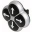 Position pushbutton, RMQ-Titan, Actuators non-flush, momentary, 4-fold, opposing pushbuttons mechanically interlocked, Bezel: titanium, arrow up thumbnail 1