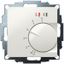 UP room controller, RAL9010 glossy 55x55, 5-30C, AC 230V, 16 A relay output 1 NO contact, PWM / 2 point control, switch, TA, LED displays thumbnail 1