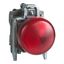 Harmony XB4, Pilot light, metal, red, Ø22, plain lens with integral LED, 110…120 VAC thumbnail 1