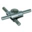 MV clamp StSt f. Rd 10mm with truss head screw thumbnail 1