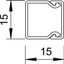 WDK15015SW Wall trunking system with base perforation 2000x15x15 thumbnail 2