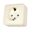 PRIMA - single socket outlet with side earth - 16A, beige thumbnail 4
