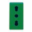 ITALIAN STANDARD SOCKET-OUTLET 250V ac - FOR DEDICATED LINES - 2P+E 16A DUAL AMPERAGE - P17-11 - 1 MODULE - GREEN - SYSTEM thumbnail 2
