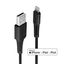 1m USB Type A to Lightning Cable, Black USB Type A Male to Lightning Male thumbnail 1