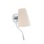 LUPE CHROME WALL LAMP WITH LED READER 1EX27 MAX 20 thumbnail 2