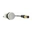 Illuminated pushbutton actuator, Flat, momentary, 1 N/O, Cable (black) with M12A plug, 4 pole, 1 m, LED white, White, Blank, 24 V AC/DC, Bezel: titani thumbnail 11