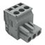 1-conductor female connector, angled CAGE CLAMP® 2.5 mm² gray thumbnail 1