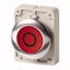 Illuminated pushbutton actuator, RMQ-Titan, Flat, momentary, red, inscribed 0, Metal bezel thumbnail 1