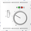 Floor thermostat 230 V with switch and central plate, lotus white, System Design thumbnail 3