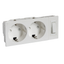 OEM 2-Socket-Outlet + 1-switch SL SNAP IN WHITE thumbnail 4