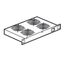 Ventilation shelf 19 inches 1U for enclosures with 2 fans depth 150mm thumbnail 1