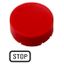 Button plate, raised red, STOP thumbnail 1