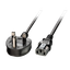 2m UK 3 Pin to C13 Mains Cable UK 3 Pin Plug to IEC C13 Connector thumbnail 2