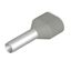 Wire-end ferrule, Twin wire-end ferrule, 15 mm, 12 mm, grey thumbnail 2