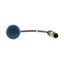 Indicator light, Flat, Cable (black) with M12A plug, 4 pole, 0.5 m, Lens Blue, LED Blue, 24 V AC/DC thumbnail 6