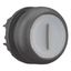 Illuminated pushbutton actuator, RMQ-Titan, Flush, momentary, White, inscribed 1, Bezel: black thumbnail 8