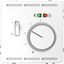 Floor thermostat 230 V with switch and central plate, lotus white, System Design thumbnail 1