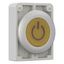 Illuminated pushbutton actuator, RMQ-Titan, Flat, momentary, yellow, inscribed, Metal bezel thumbnail 8