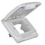 Outdoor surface mount box IP55, transparent lid, white thumbnail 6