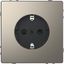 SCHUKO socket-outlet, shutter, screwl. term., nickel metallic, System Design thumbnail 2
