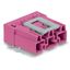 Plug for PCBs angled 3-pole pink thumbnail 1